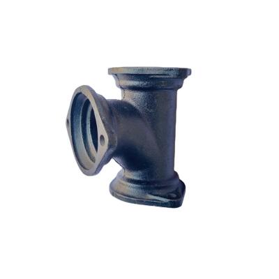 China Water Supply Project Wholesale Price ISO2531 PN16 DN100 Malleable Cast Iron Pipe Fittings Flange All Radial Tee With Epoxy Coating For Pipeline for sale