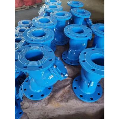 China Wholesale Cheap Cast Iron Dn250 Sewage Outlet Flange Y Strainer For Water Pipe Line for sale