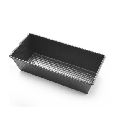 China Sustainable Carbon Steel Rectangle Stick Non Baking Oven Tray Cake Mold Toast Bread Bread Pan for sale