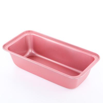 China Sustainable Carbon Steel Non Stick Rectangle Loaf Shape Pan Bread Pan Loaf Baking Molds for sale