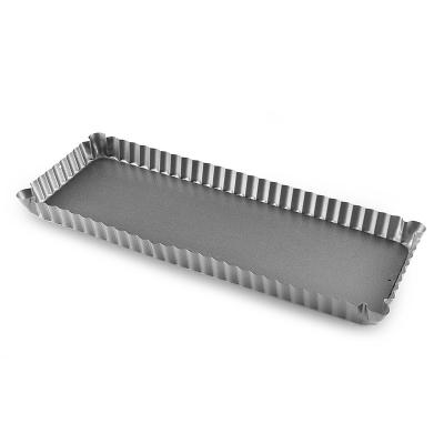 China Sustainable Non-Stick Carbon Steel With High Quality Cake Baking Tray At The Bottom Of Tart Terrine Pan for sale