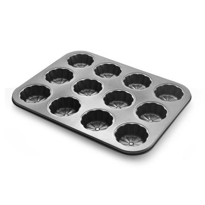 China 12 Cup Sustainable Food Grade Carbon Steel Cake Pan Cupcake Pan Non-Stick Coating Muffin Baking - Buy Bakery Muffin Moulds, Home Mould, for sale