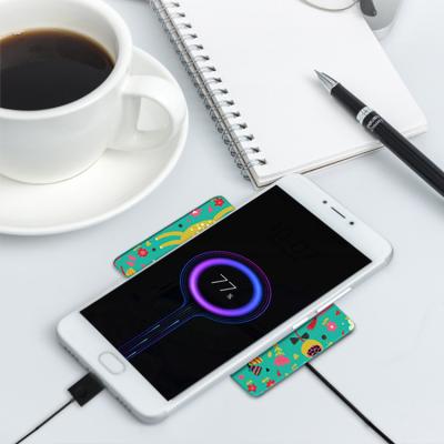 China Magnetic Card Size Wireless Cell Phone 4MM Thickness Fast Wireless Charger for sale