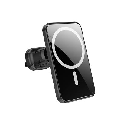 China Hot Selling Car Charger 15W Amazon Mobile Phone Fast Magnetic Car Holder Wireless Mount For iPhone 12 for sale