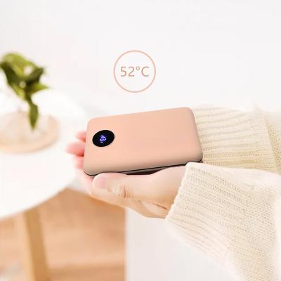 China Mini Personalized Mobile 10000mAh Portable Power Bank Support Universal Fast Charging 52 Degree Hand Warmer Power Bank for sale