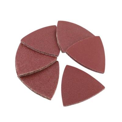 China Furniture Metal Delta Polishing Sanding Disc For Use Polish Red Back Pile Self Adhesive Sandpaper 80*80*80mm Brushed Sand for sale