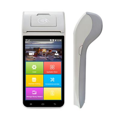 China SDK 5.5 inch 4G wifi nfc android portable mobile payment POS terminal contactless mobile POS terminal with built-in printer for sale