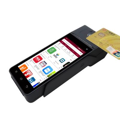 China Hot Sale 5.5 Inch 4g SDK Nfc Touch Screen Android Handheld POS With Printer Terminal For Android Restaurant POS System for sale