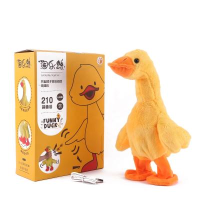 China Gift Kids Play Talking Stuffed Toy Mimicking Repeats Duck Toys Talking&Sings Duck Plush Stuffed Toy For Kids for sale