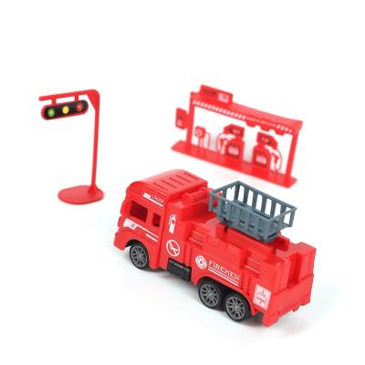 China Safety Wholesale Price Plastic Fire Truck Sets Toy Vehicles For Kids for sale