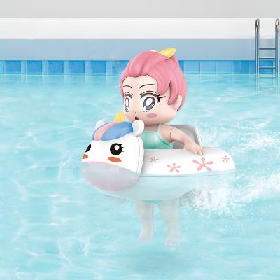 China No Battery Kids Summer Bathroom Toys Buoyancy Sensing Wind Toy Cute Swimming Circle Bath Toys for sale