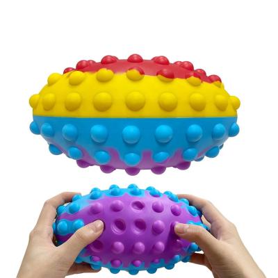 China Push Snaps 2022 hot sale silicone fidgety relaxing bubble toys sensory compression footballs toys for sale