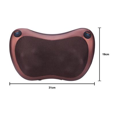 China Home Dual Use Cervical Infrared Heat Pillow Spine Massager Pillow Car Shiatsu Massage Kneading Cushion for sale