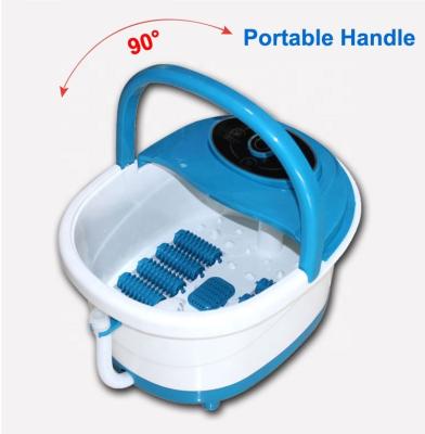 China Electric Electric Foot Spa Machine With Shiastu Massage Rollers Air Bubble Water Foot Bath Basin Massager for sale