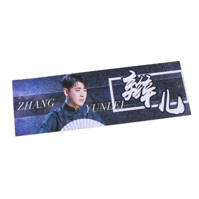 China Customized Plastic Wholesale Printing Double Sided Paper Cheering Slogan Banner For K-pop for sale