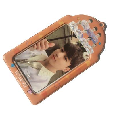 China Wholesale Kpop Plastic PVC Cute Custom Acrylic Mini Double Sided Photocard Holder Case Customized Keychain for sale