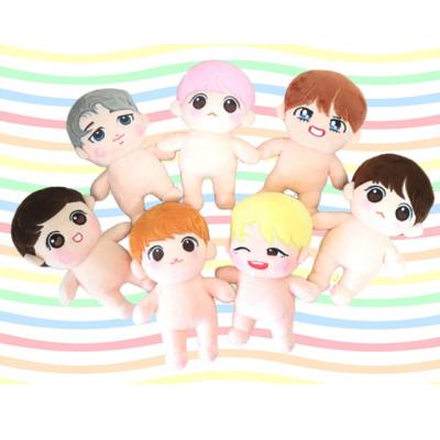 China Wholesale Kpop Korea Cloth Toy Body Stuffed Doll Plush Doll Handmade Soft Custom 20cm For Gift for sale