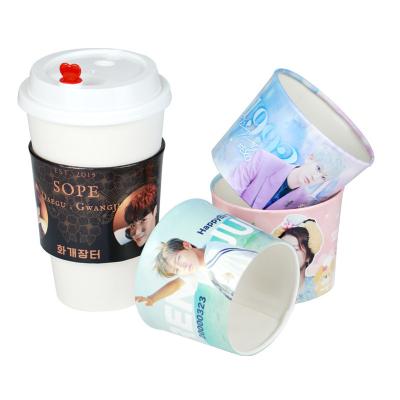 China Disposable Wholesale Kpop Air Custom Printed Cupsleeve For Gift for sale