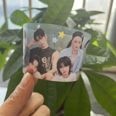 China Kpop wholesale disposable transparent plastic cup sleeve iced coffee paper cupsleeve clear custom printing waterproof dish for sale