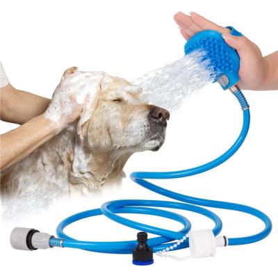 China Dogs Dogs Wholesale Bathing Massage Grooming Brush Faucet Adapters Indoor Outdoor Using Pet Shower Bathing Tool for sale