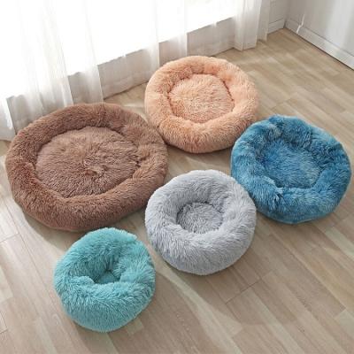 China Custom Sustainable Wholesale Luxury Warm Soft Plush Comfortable Dog Bed For Sleeping Winter Pet Supplies for sale