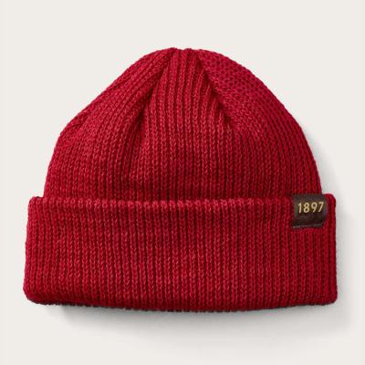 China COMMON Wholesale Various Colors Custom Woven Label Winter Hat Knitted Fisherman Beanie For Women for sale