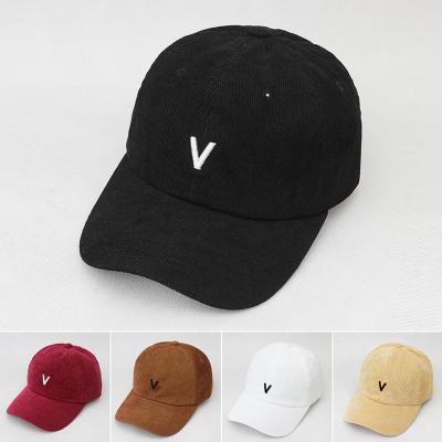 China COMMON Wholesale Custom High Quality Embroidered Corduroy Dad Unstructured Hat for sale