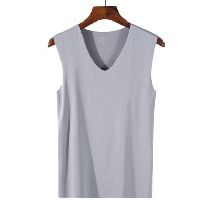 China Custom Logo High Quality Hip Hop Anti-Shrink Clothes 100% Cotton Plain Blank Sports Mens Sleeveless T-Shirts for sale