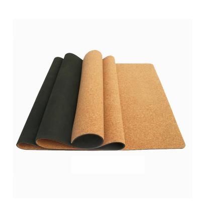 China Durable 2021 Exercise Cork Natural Rubber Yoga Mat For Yoga Pilates Fitness for sale