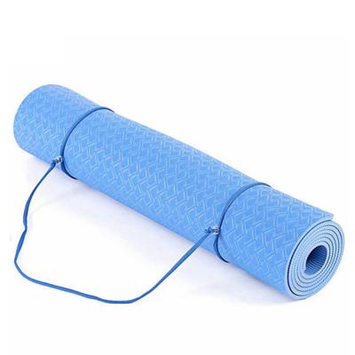 China Timecreate Fitness Equipment 6mm Tape Yoga Mat Double Layer 100% Durable Anti-Slip Tape Fitness Yoga Mat for sale