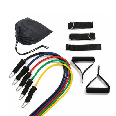 China Portable Different Strength Forming Eco - Friendly Latex Tube Popular 11 Pcs Resistance Bands for sale