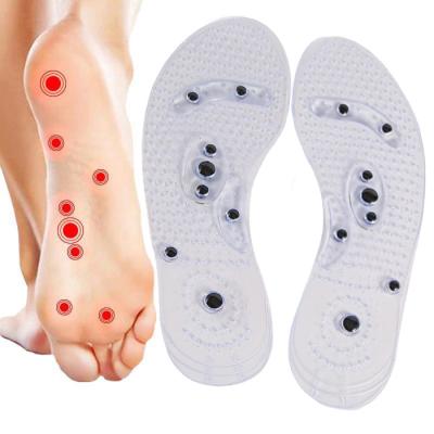 China Magnetic Massage Shoe Insoles Gel Wholesale Therapeutic Insoles Fasciitis Acupuncture Washable Plantar Foot Massaging Health Care Shoe Insoles for sale