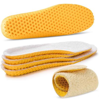 China Shoe Insoles Warm Cushioning Wool Insoles Shoe Pads Breathable Honeycomb Sneaker Inserts Sports Shoe Insole for sale