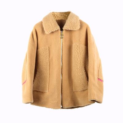 China 2022 New Design Anti-wrinkle Girls Winter Teddy Coat Custom Faux Fur Crop Coat Women Jacket for sale