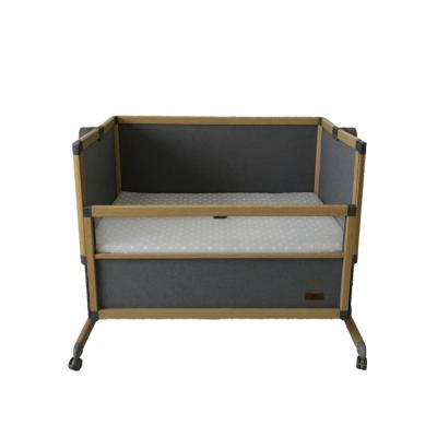 China Professional Manufacture Canvas Cheap Complete Set Portable Infant Cribs Baby Bed Corral for sale