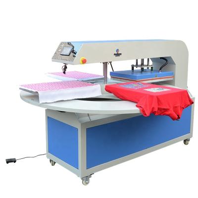 China Fabric Printing 4 Worktables Multifunctional Rotating Automatic Dye Sublimation Heat Press Machine T-shirt Printing for sale