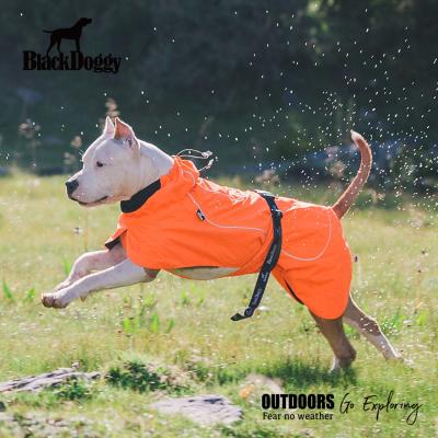 China Sustainable Pet Clothing BlackDoggy Greyhound Rain Coat Dog Running Raincoat Waterproof PU Clothes for sale