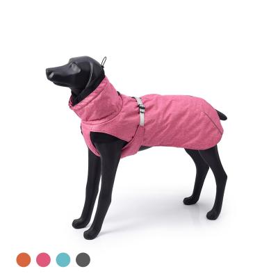 China Sustainable Pet Clothing BlackDoggy Running Greyhound Clothes Dog Winter Jacket With Reflective Stripe for sale