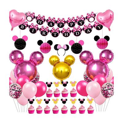 China Mickey Minnie Mouse Happy Birthday Indoor Outdoor Balloons Decoration Foil Balloons Set For Decoration for sale