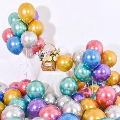 China Decoration Metalicos Wholesale Indoor Outdoor Colorful Globos 5 10 12 Inch Chrome Round Qualatex Metallic Balloons For Birthday Party Wedding Decoration for sale