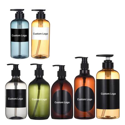 China Personal Care 500/1000ml Shower Conditioner Refillable Container Soap Pump Bottle Dispenser Plastic Empty Bathroom Shampoo Bottles for sale