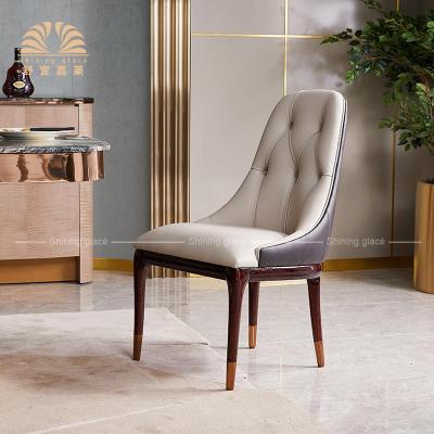 China Hot Selling Modern Style Beech Leg Modern Restaurant Dining Chair for sale