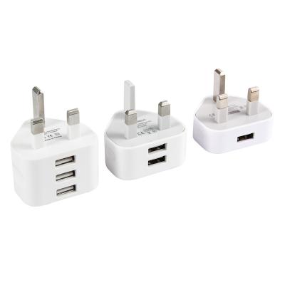 China Universal UK Travel Wall Charger 1 UK 2 3 Port USB Plug Charger For UK for sale