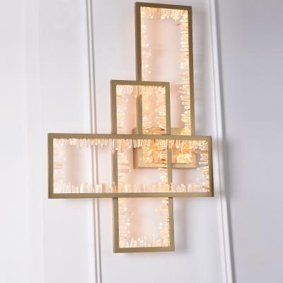 China Modern popular crystal decor tube wall light for living room hotel for sale