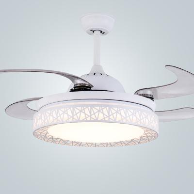 China 42 Inch Modern Retractable Remote Control Bladeless Ceiling Fan With Modern Light LED for sale