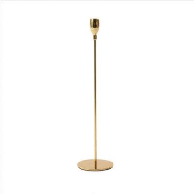 China Brass Candle Holders Wedding Nodic Wholesale Minimalist Tall Decorations Candlestick Metal for sale