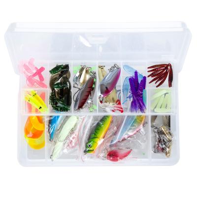 China Factory Specification 100pc ABS Fishing Minnow Multi Metal Spoon Bait Soft Lure Set Fishing Tackle Accessories Kit for sale