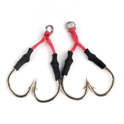 China Factory 2 Pcs/Bag Blinker Shore Hook Fishing Jig Basting Hooks Double Hooks Bait Lure Hooks 9 Sizes See Size Chat for sale