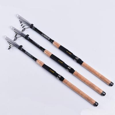 China New Carbon Bass Fishing Rod Spinning Fishing 2.7m Telescopic Rod Carbon Fiber 2.1m 2.4m for sale