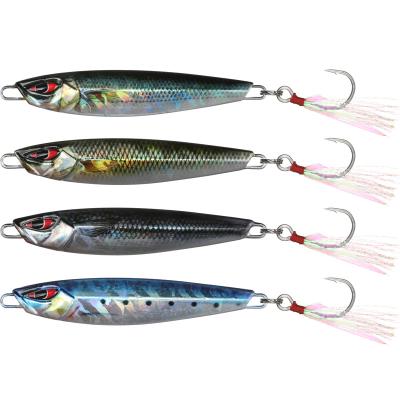 China Wholesale 3D Lead Long Mount Printed Fishing Lure Lead Metal Jig 20g/40g/60g/80g Fishing Lure Artificial Hard Bait for sale